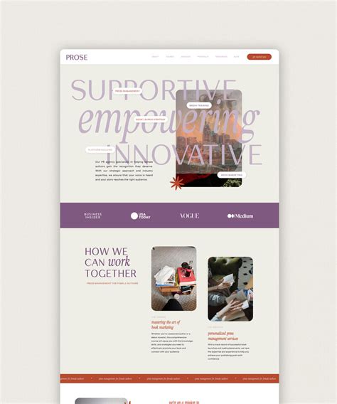 prose website.